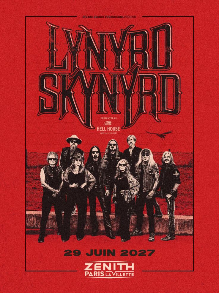 Lynyrd Skynyrd en concert au Zénith de Paris en juin 2027