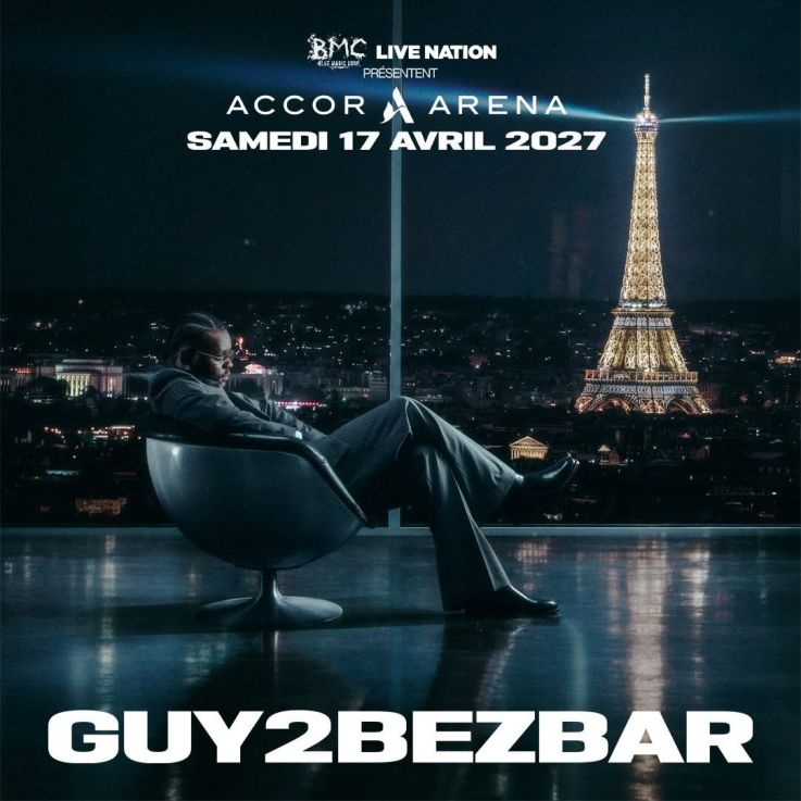 Guy2Bezbar en concert à Paris Bercy en avril 2027