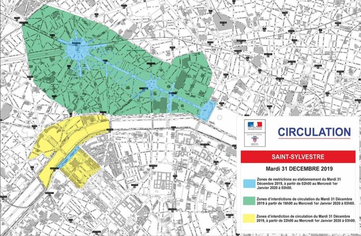 Réveillon du nouvel an 2020 : les restrictions de circulation à Paris