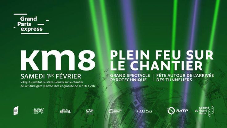 Plein feu sur le chantier : balade et spectacle pyrotechnique au chantier du métro à Villejuif