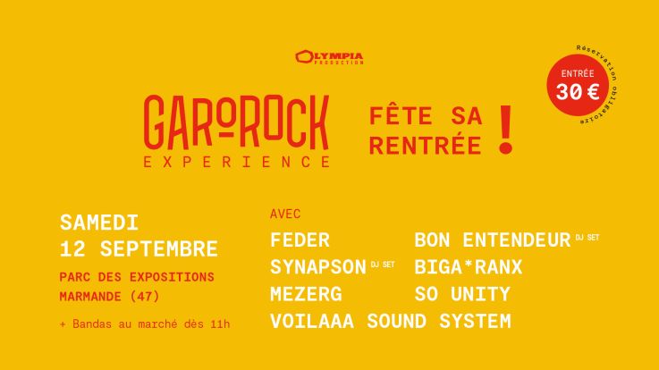 Garorock Expérience fait sa rentrée 2020 à Marmande : la programmation