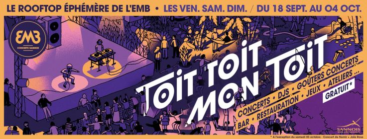 Festival gratuit sur le toit-terrasse de l'EMB de Sannois: le programme des concerts et djs sets