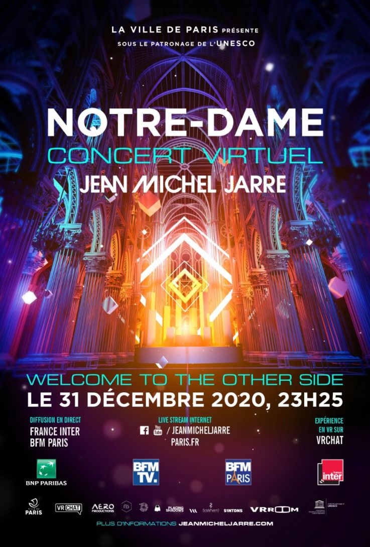 Jean-Michel Jarre en concert virtuel dans Notre Dame pour le réveillon du Nouvel an 2021