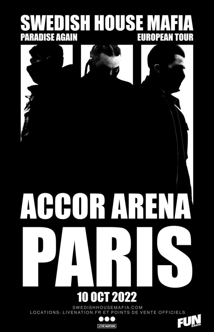 Swedish House Mafia en concert à l’Accor Arena de Paris en octobre 2022