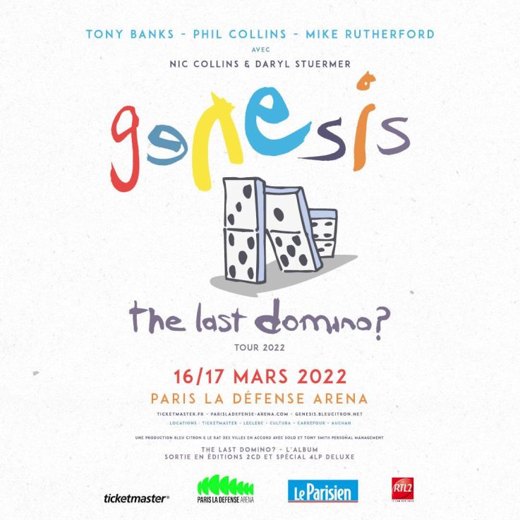 Genesis en concert à Paris La Défense Arena en mars 2022  