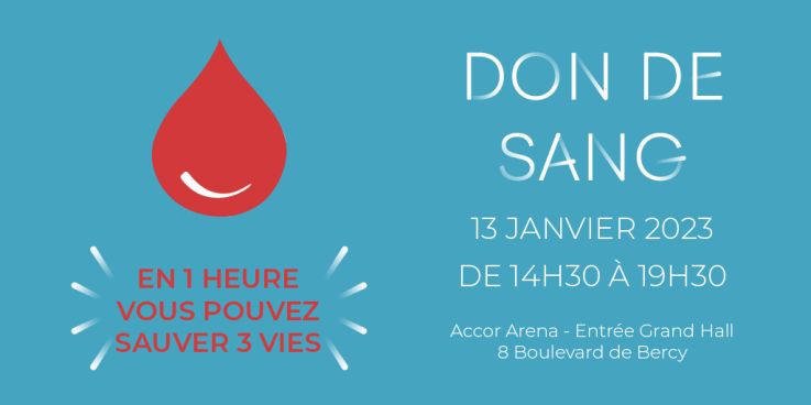 Paris : une vaste opération de collecte de sang à l’Accor Arena 