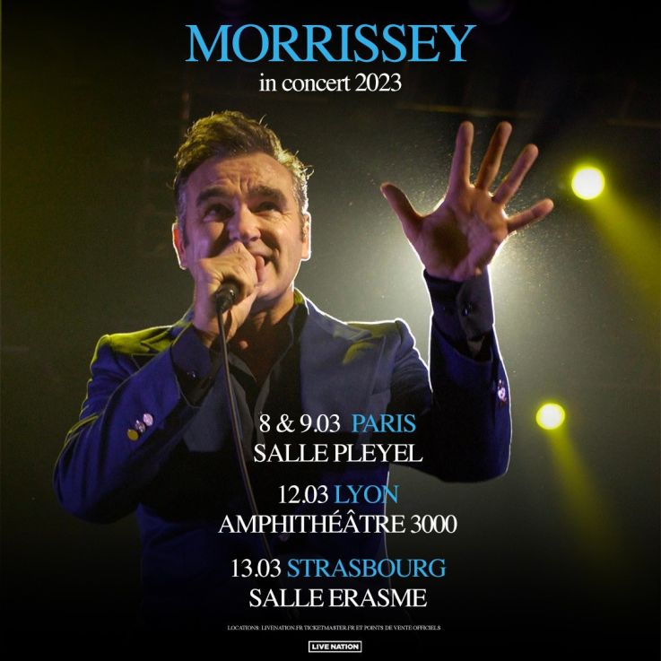 Morrissey en concert à La Salle Pleyel à Paris en mars 2023