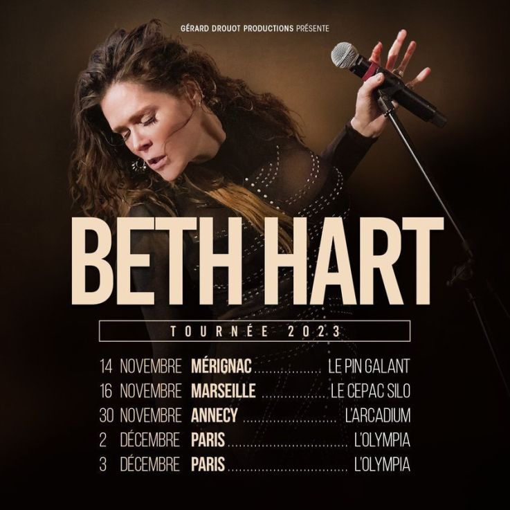 Beth Hart en concert à l'Olympia de Paris en décembre 2023