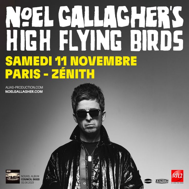 Noel Gallagher's High Flying Birds en concert au Zénith de Paris en novembre 2023