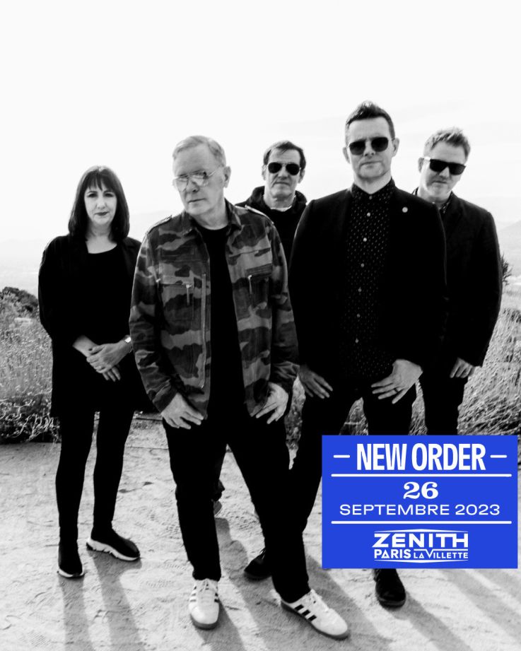 New Order in concert at the Zenith in Paris in September 2023