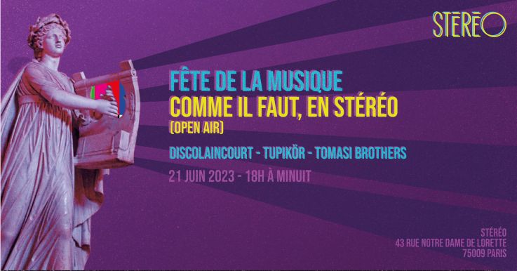 Fête de la musique 2023 : un open air électro dans le 9e à Paris