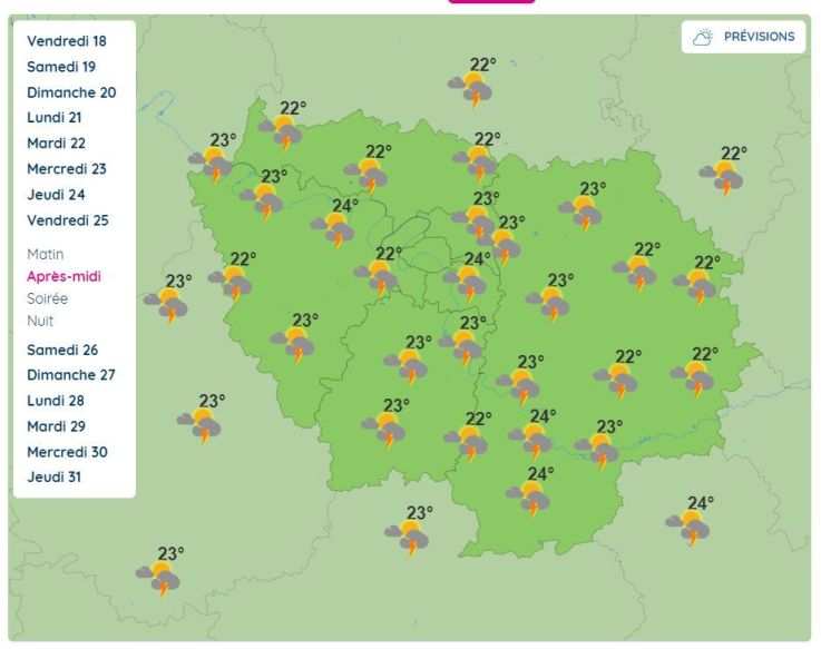 Météo à Paris et en Île-de-France: fortes chaleurs et orages attendus la semaine prochaine