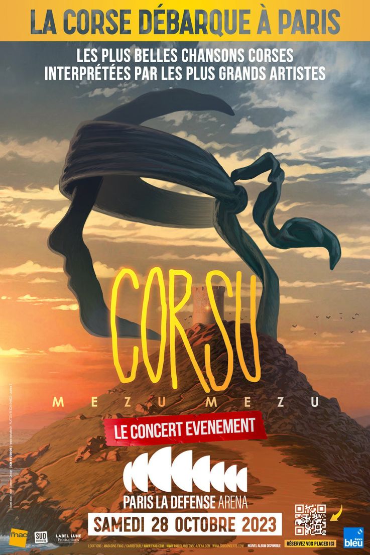 Corsu Mezu Mezu à Paris La Défense Arena avec Florent Pagny, Patrick Bruel... 