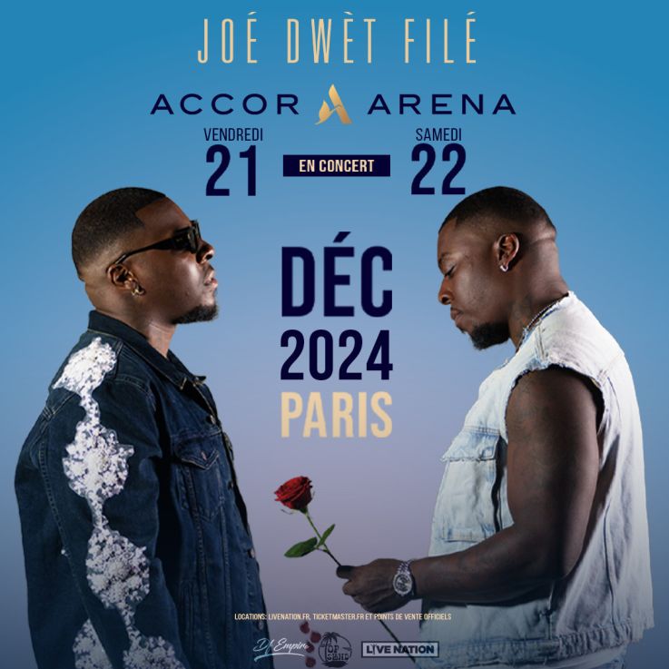 Joé Dwèt Filé en concert à l'Accor Arena de Paris en décembre 2024