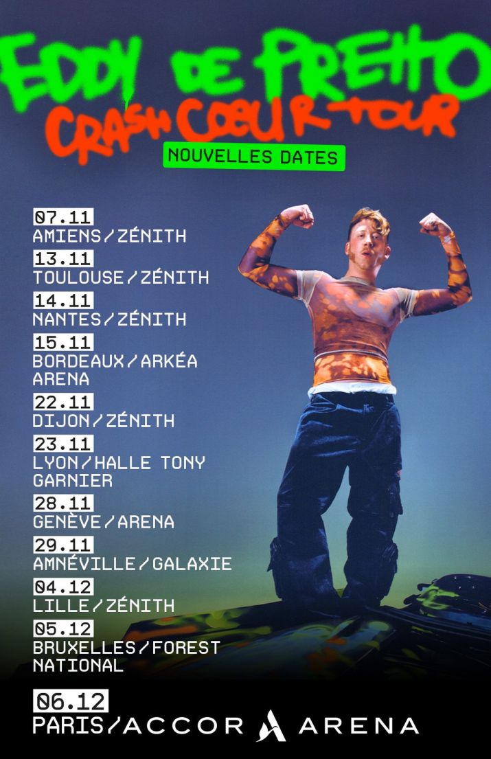 Eddy de Pretto en concert à l’Accor Arena de Paris en décembre 2024