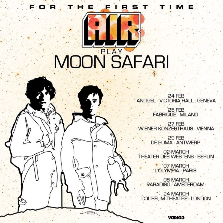 Air en concert à l'Olympia à Paris en mars 2024 pour jouer "Moon Safari