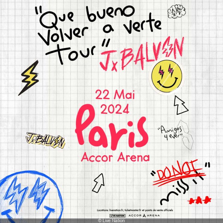 J Balvin en concert à l’Accor Arena de Paris en mai 2024
