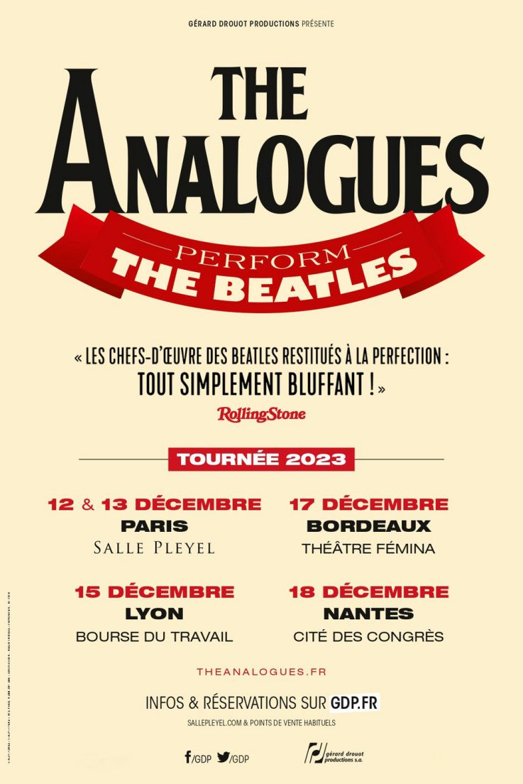 The Analogues : le meilleur des Beatles en concert à la Salle Pleyel en décembre 2023