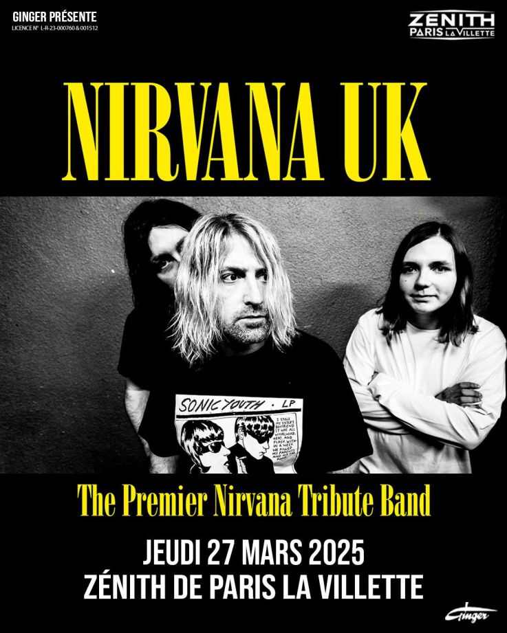 Nirvana UK le premier Nirvana Tribute Band en concert au Zénith de