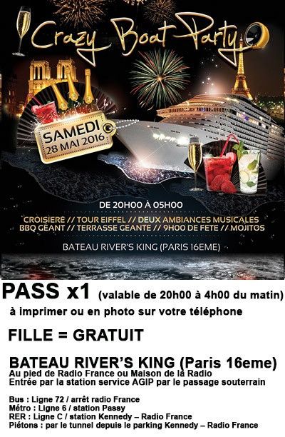 CRAZY BOAT PARTY (croisiere)
