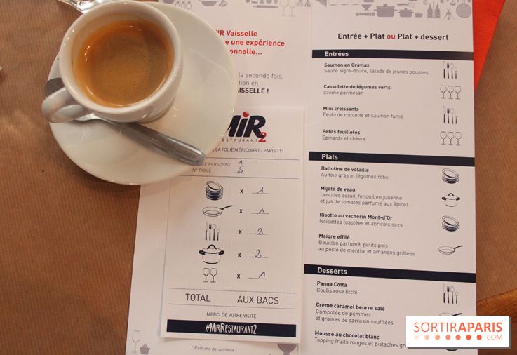 MIR Restaurant, le restaurant l'on le fait sa vaiselle