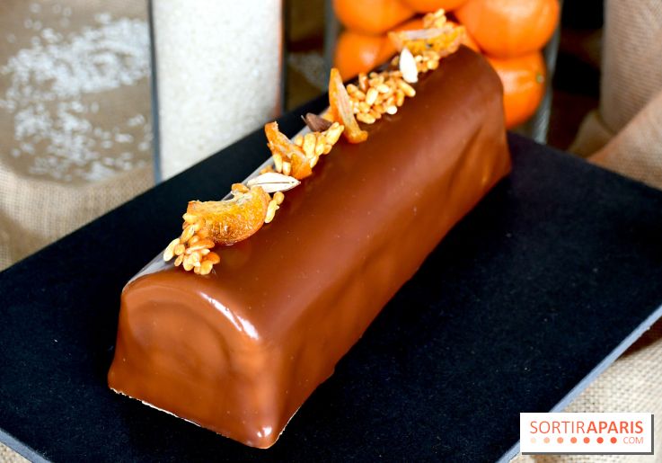 La bûche de Noël 2024 de la Halle aux Grains façon riz au lait revisité, une douceur régressive