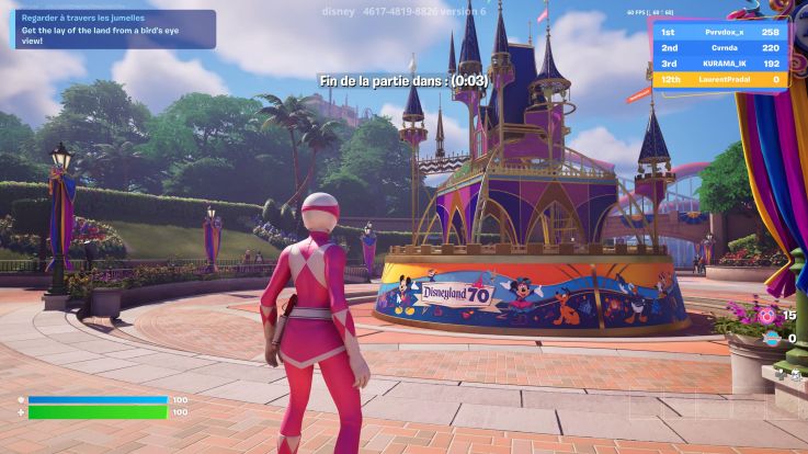 Fortnite Disneyland Game Rush : un mode créatif pour célébrer les 70 ans du parc Disney