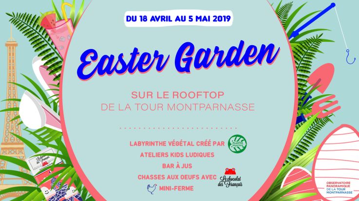 Chasses aux oeufs de Pâques et jardin éphémère à la Tour Montparnasse