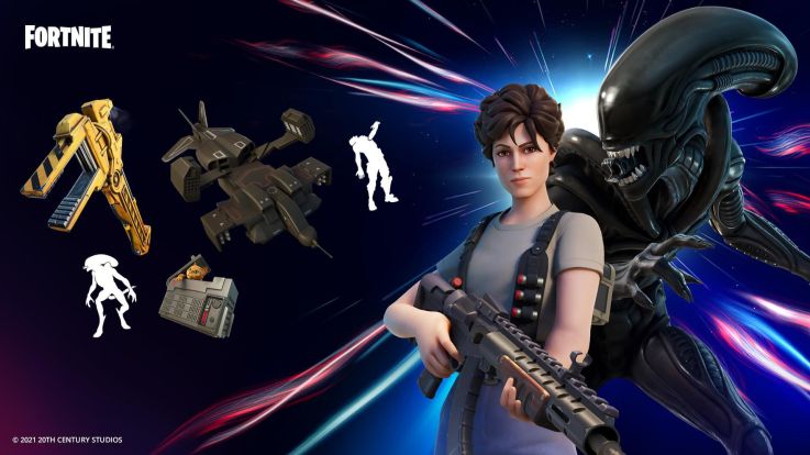Fortnite : Alien s'invite dans le jeu avec les skins de Ripley et du Xenomorphe