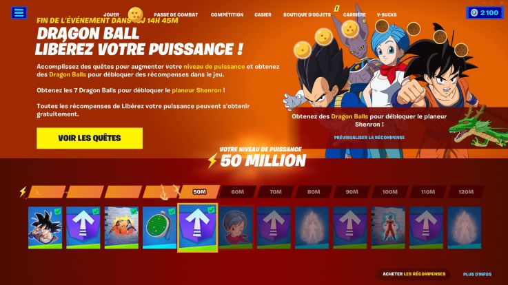Fortnite : Dragon Ball débarque dans le jeu