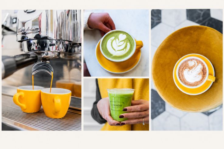 Café de spécialité, matcha latte et boissons glacées chez La Bohème Café & Salon à Paris 7e.