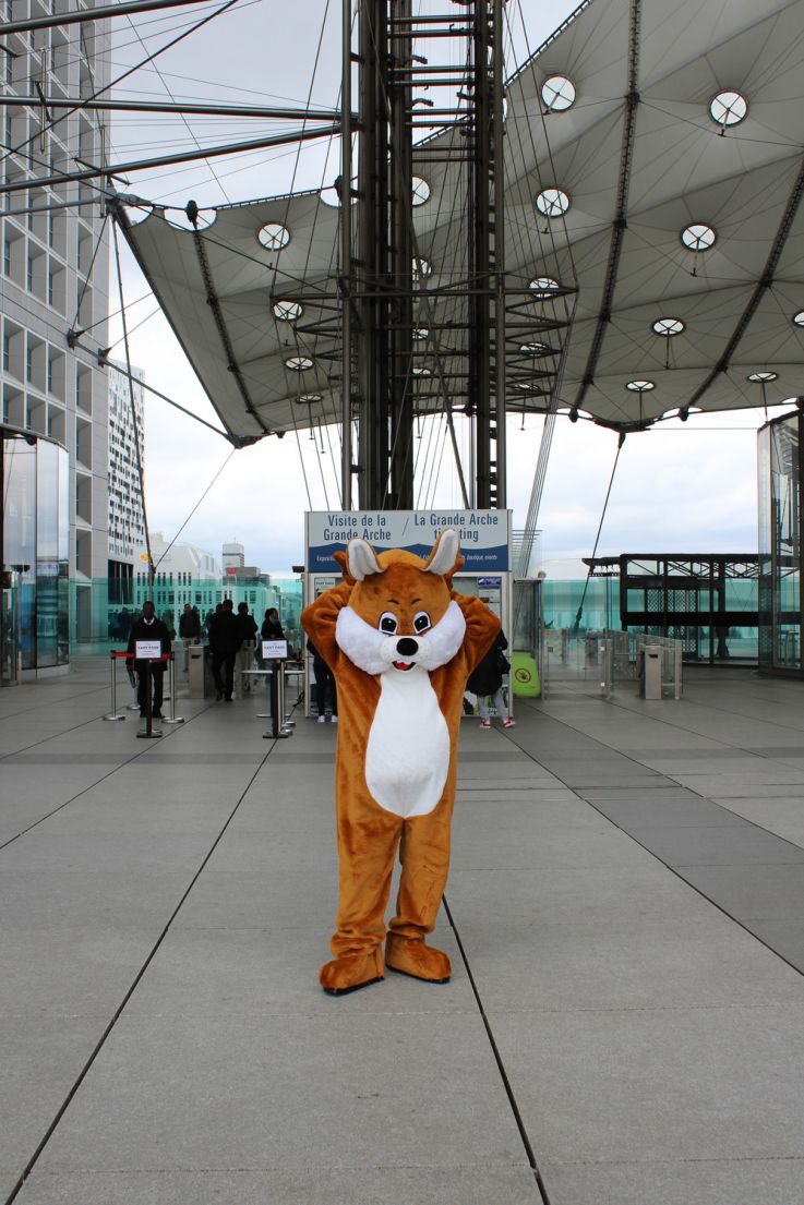 Pâques 2020 sur le toit de la Grande Arche