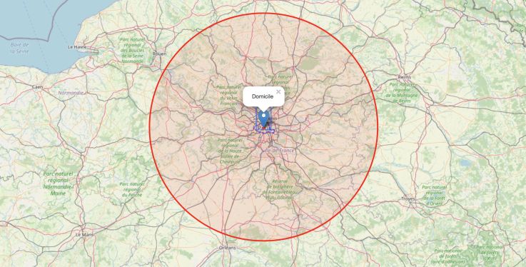 Déconfinement : comment calculer la zone de 100km à vol d'oiseau autorisés à partir de mon domicile