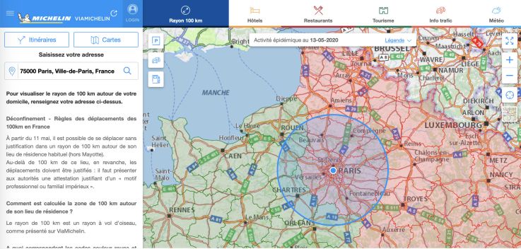 Déconfinement : comment calculer la zone de 100km à vol d'oiseau autorisés à partir de mon domicile