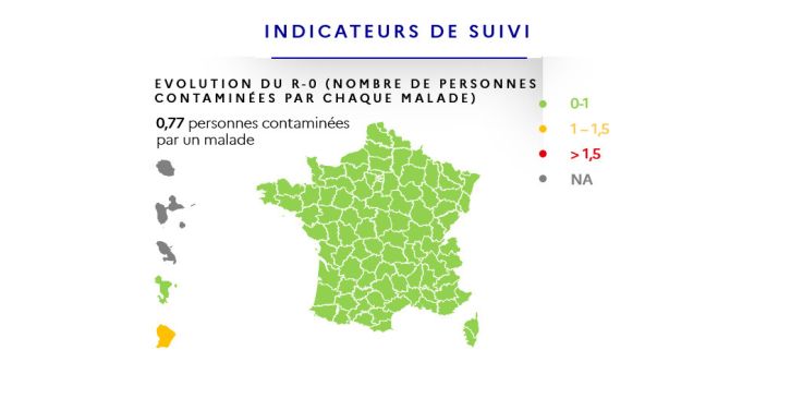 Carte de France du déconfinement par département le 28 mai 2020