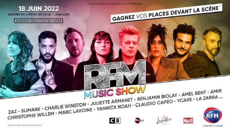 RFM Music Show 2022 à Levallois avec Zaz, Yannick Noah, Juliette Armanet, Marc Lavoine : invitations