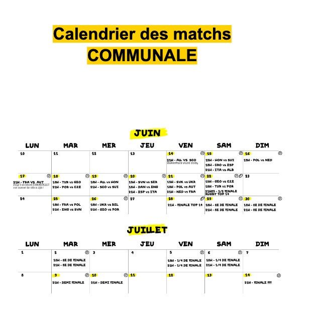 Projection des matchs de l'Euro 2024 à Ground Control et Communale Saint-Ouen
