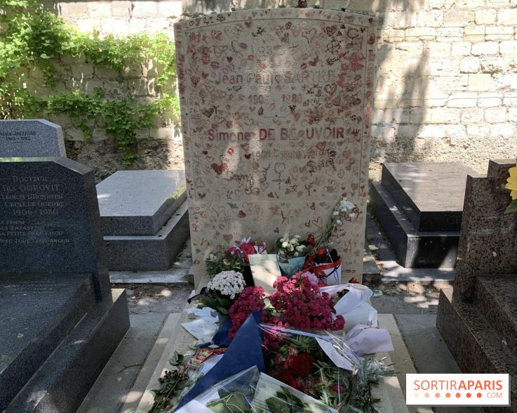 Tombe Jean-Paul Sartre Simone de Beauvoir cimetière du Montparnasse