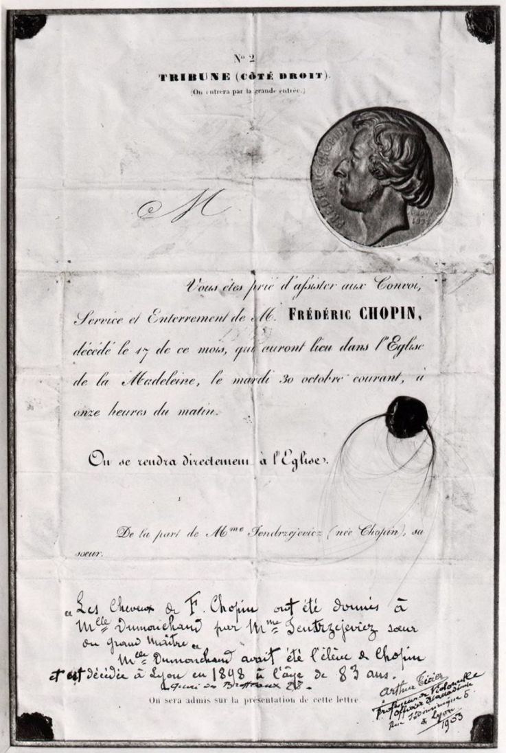 Éphéméride du 30 octobre à Paris: Paris fait ses adieux à Frédéric Chopin à l'église de la Madeleine