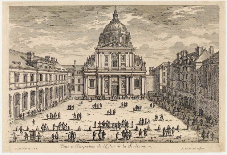 Vue et Perspective de l'Eglise de la Sorbonne