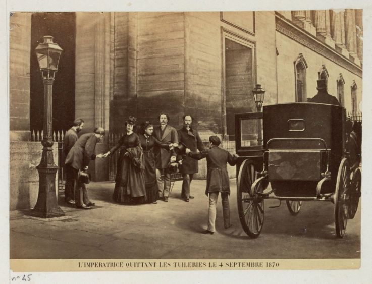 Les adieux de l'Impératrice Eugénie, lors de son départ des Tuileries