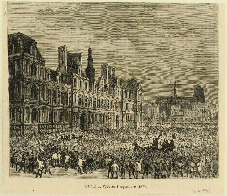 L'Hôtel de Ville au 4 septembre 