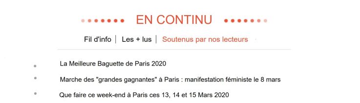 NOUVEAU ! Sortiraparis lance les articles soutenus par les lecteurs !