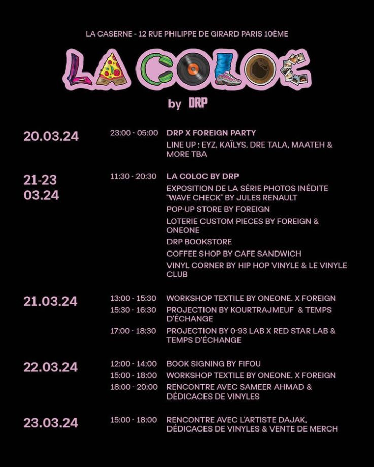 DRP, festival gratuit dédié à la street-culture : expositions, projections, talks & soirées à Paris