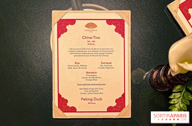 Nouvel An Chinois - Lunaire 2025 : le China-Tivo du Bar 8 au Mandarin Oriental Paris
