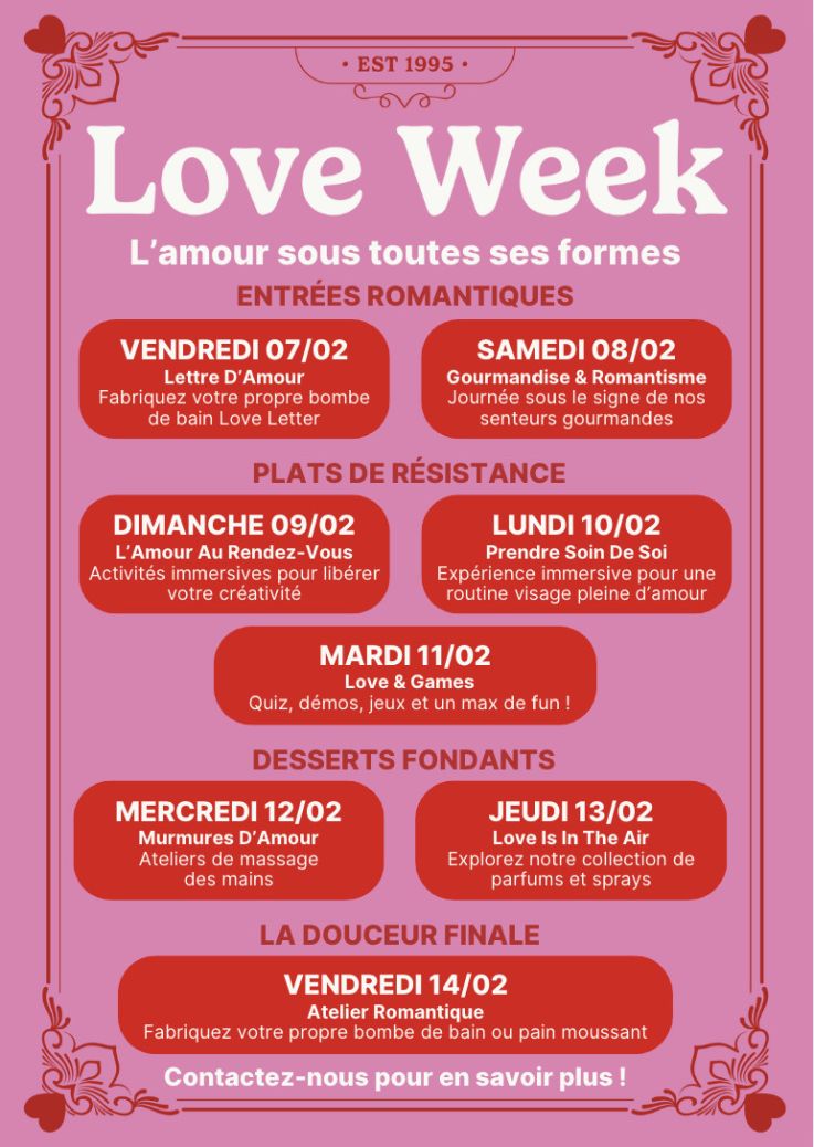 Saint Valentin ateliers LUSH