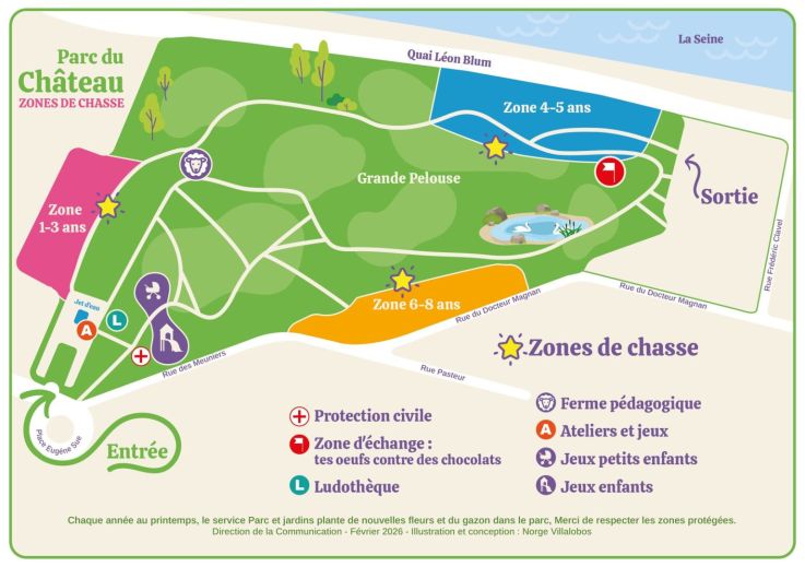 Pâques 2026 : chasse aux oeufs et animations gratuites au parc du Château de Suresnes (92)