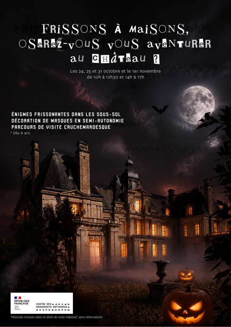 Halloween 2026 : frissons en famille au Château de Maisons (78) entre fantômes, souterrains et bonbons