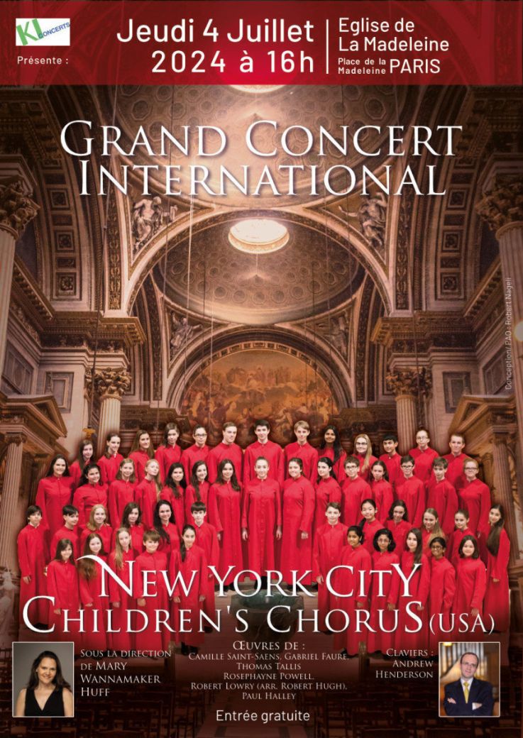 Concert gratuit du New York City Children's Chorus à La Madeleine