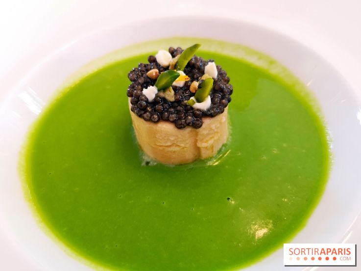 Le Laurent - Blanc-manger de langoustines,  caviar Impérial de Sologne condimenté et coulis de laitue